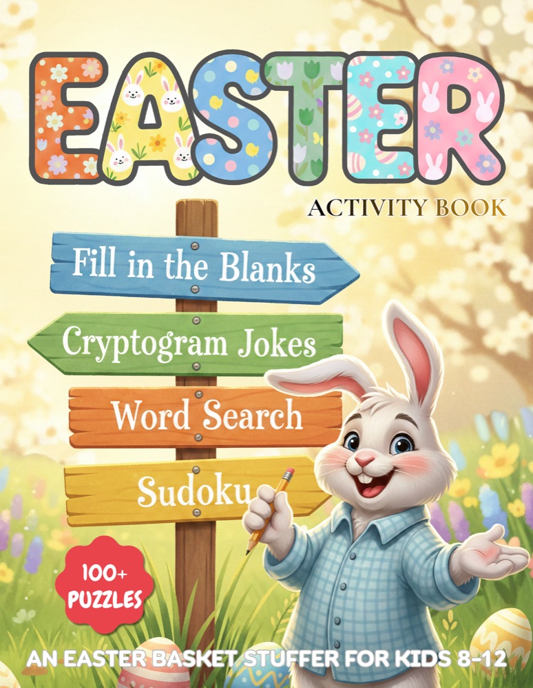 Cover of Easter Activity Book for Kids Ages 8–12