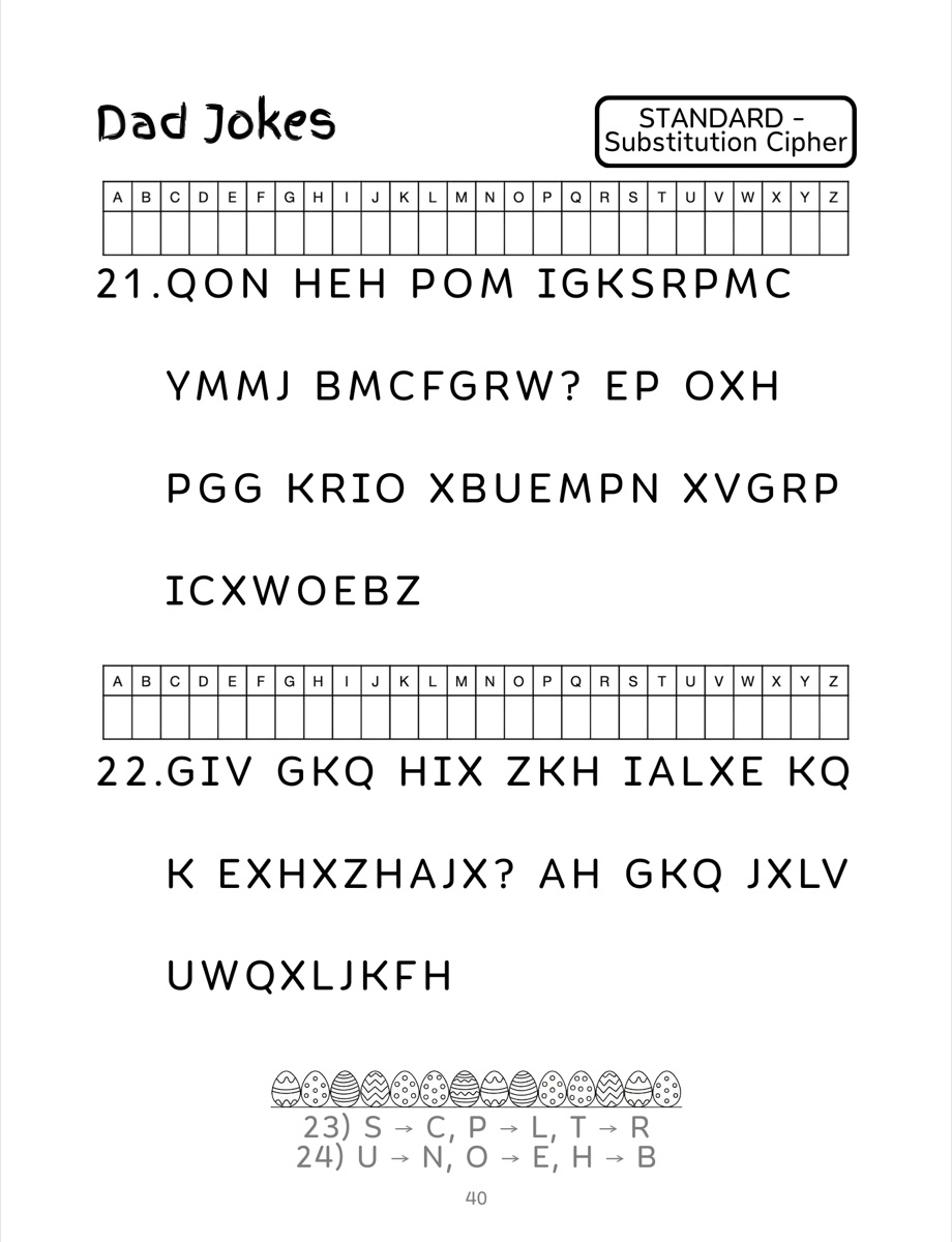 Sample interior page 2 from Easter Activity Book for Kids Ages 8–12
