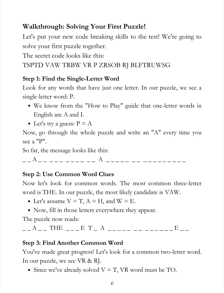 Sample interior page 1 from Secret Messages