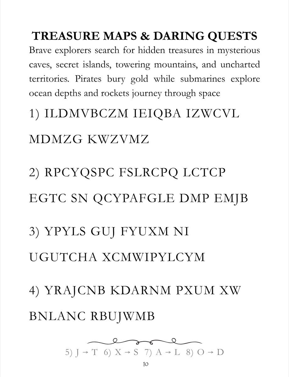Sample interior page 2 from Secret Messages
